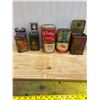 Image 1 : LOT OF ASSORTIED TINS TOBACCO, SPICE, T, ETC