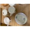 Image 2 : 3 SERVING TRAYS + BOX OF TEA CUPS/SAUCERS + 2 DINNER BELLS