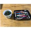 Image 1 : lot of advertising pens + marbles