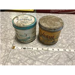 2 TOBACCO TINS
