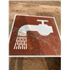 Image 1 : 2FT X 2FT FAUCET WATER SIGN