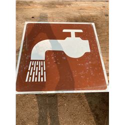 2FT X 2FT FAUCET WATER SIGN