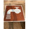 Image 1 : 2FT X 2FT FAUCET WATER SIGN