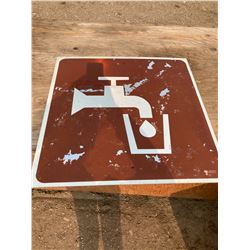 2FT X 2FT DRINKING WATER SIGN