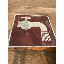 2FT X 2FT FAUCET WATER SIGN
