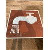 Image 1 : 2FT X 2FT FAUCET WATER SIGN