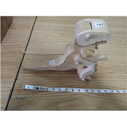 Solid oak tyranosaurus pull wheeled custom made 9" H X 12" L X 6" W