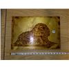 Image 1 : 1996 artisan hand burned panel Lhasa Apso fancy dog on 1/2" thick by 17" X 12" birch panel