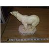 Image 2 : 1973 Italy Santini marble dust resin polar bear, 8" H