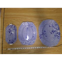 1993 Tudor Wedgewood England 3 platter 10", 12", 14" lengths porcelain
