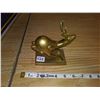 Image 1 : 1983 South Korea brass figure 'bounding deer' 5" L