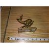 Image 2 : 1983 South Korea brass figure 'bounding deer' 5" L