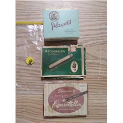3 PAPER CIGARETTE CARTONS