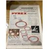 Image 2 : 2 1950'S ORIGINAL PYREX ADS 10X13 + PYREX HURRICANE CANDLE HOLDER 12" TALL + PYREX BOWL