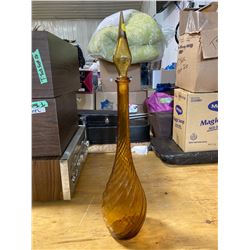 VINTAGE AMBER GLASS 27' TALL
