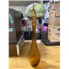Image 1 : VINTAGE AMBER GLASS 27' TALL