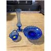 Image 1 : 3 BLUE DEPRESSION GLASS