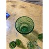 Image 9 : 6 PIECE GREEN GLASSWARE