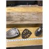 Image 3 : IRONING BOARD 3FT 10"IN AND 3 SAD IRONS + TRIVETS