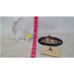 Glass Lynx Pictures and New Years Dog "Best Wishes"