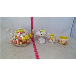 1970's Tea Pot Cream & Sugar and Spice Shaker