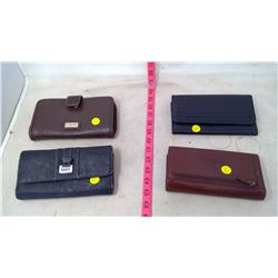 4 New Leather Wallets