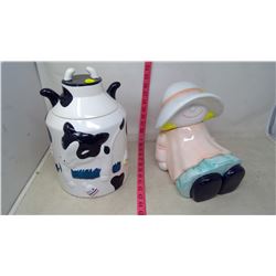 Little Girl Cookie Jar/Cow Cookie Jar