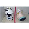 Image 1 : Little Girl Cookie Jar/Cow Cookie Jar