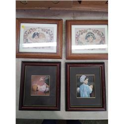 FOUR FRAMED PRINTS