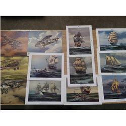 10 COLOUR PRINTS (SHIPS & PLANES)