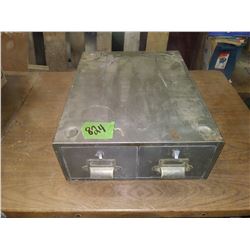 TWO DRAWER CARD FILING CABINET