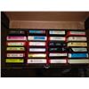 Image 4 : THREE TAPE CASES (2 W/ 8 TRACKS & 1 W/ CASSETTES)