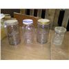 Image 1 : 4 MASON JARS (CANADIAN MASON JAR W/ KANT KRACK LID, 3 KERR)