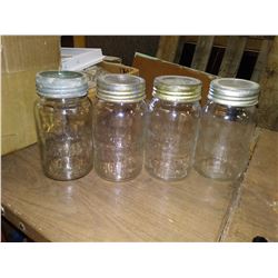 4 ROUND IMPROVED CORONA MASON JARS