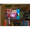 Image 2 : BOX OF COLLECTIBLES ( NOTEPADS, BOOKS, GAMES, FIRST AID, ETC)
