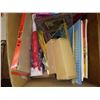 Image 3 : BOX OF COLLECTIBLES ( NOTEPADS, BOOKS, GAMES, FIRST AID, ETC)