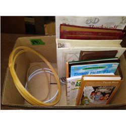 CRAFT LOT (CROSS STITCH FRAMES, SCRAP BOOKS, ETC)
