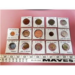 VARIOUS COINS, 14 TOTAL