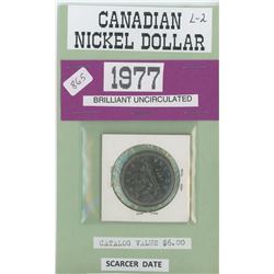 1977 Nickel Dollar UNC Scarcer Date