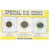 Image 1 : Special U.S. coins: 1929 Lincoln one cent, Indian Head Buffalo 5 cent and 1943 emergency issue steel