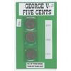 Image 1 : George V 5 cent: 1934, 1935 and 1936