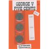 Image 1 : George V 5 cent: 1930, 1931, 1932