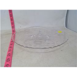 Glass Cake Plate 1912 "Flower Fan"