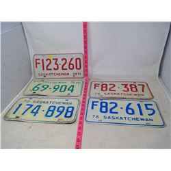 Set of 5 Sask. Plates