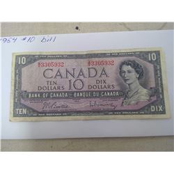 1954 $10 Bill