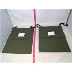 2 US Army-Issued Cloth Patient Effects Bags