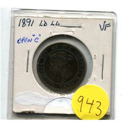 1891 LD, LL Large Cent