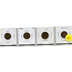 1931, 1932, 1935, 1955 SF, LD Small Cents