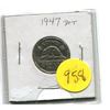 Image 1 : 1947 Dot George V Five Cent Coin