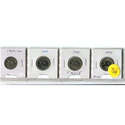 1964 XWL, 1994, 1996 "6 Joins D", 1997 MS65, Five Cent Coins